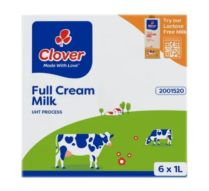 Picture of Clover Full Cream UHT Long Life Milk 6 x 1L