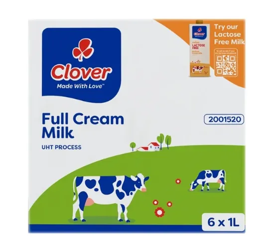 Picture of Clover Full Cream UHT Long Life Milk 6 x 1L