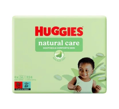 Picture of Huggies Baby Wipes Natural Care (4 x 56's)
