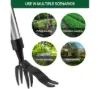 Picture of ALANES Weed Puller Manual Weed Picker Stand Up Weed Remover Tool Weeding Rake 