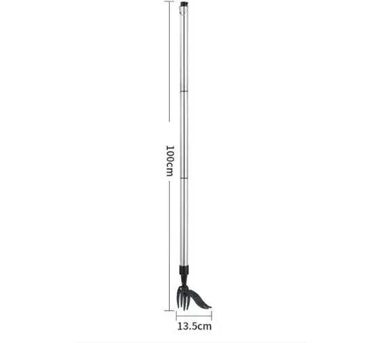 Picture of ALANES Weed Puller Manual Weed Picker Stand Up Weed Remover Tool Weeding Rake 