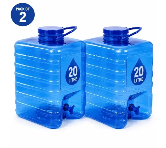Picture of Water Container 20L Water container with tap 20 L Bottle (Pack of 2, Blue)