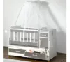 Picture of R AND E Multifunctional Baby Cot – Integrated Changing Station & Drawers 602 Cot (White, Grey)