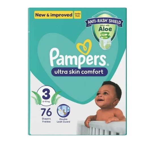 Pampers Size 3 6-10kg Disposable Nappies 76 Pack